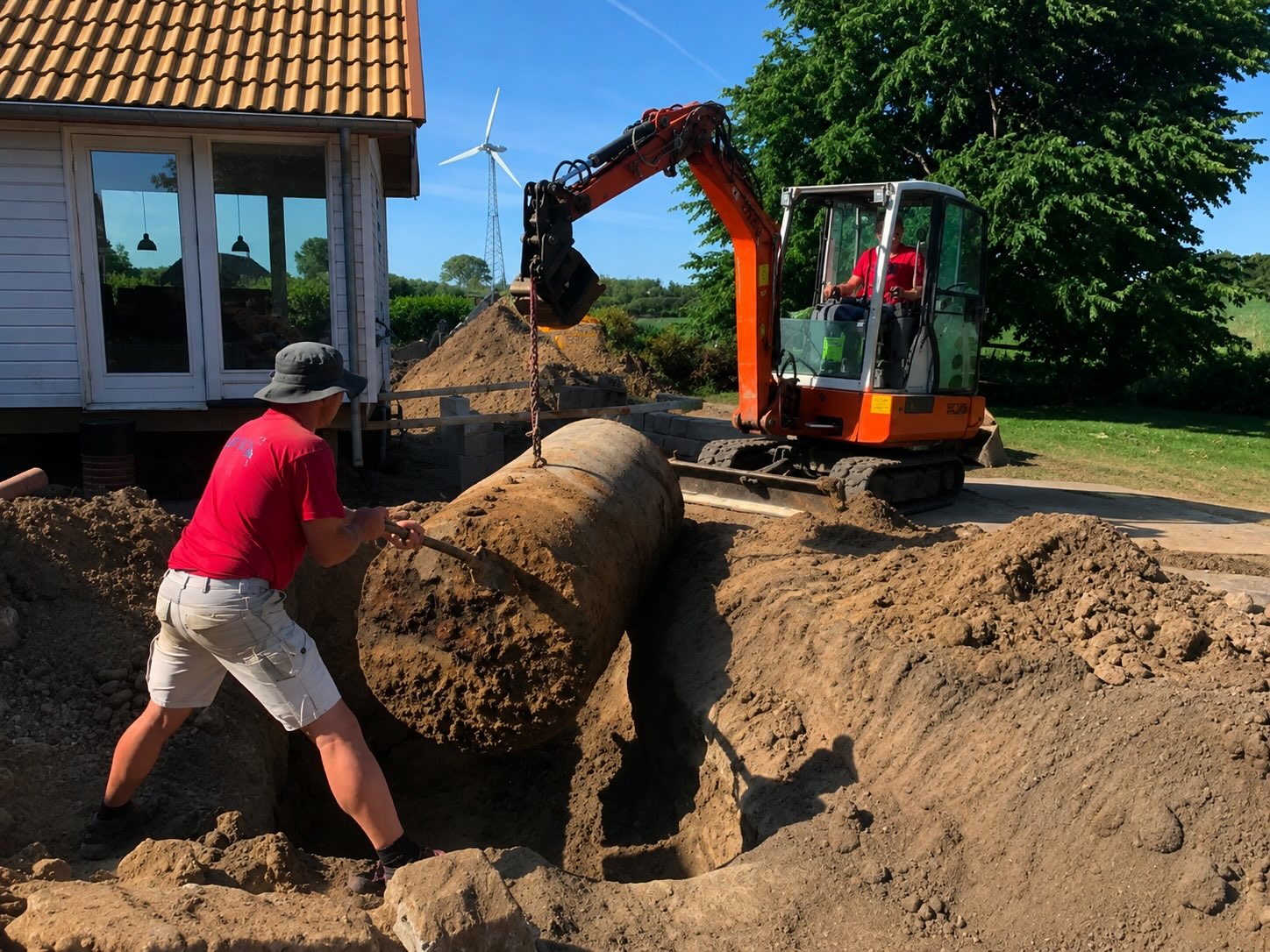 Anlægsarbejde og terrasse udført på Sjællands Odde